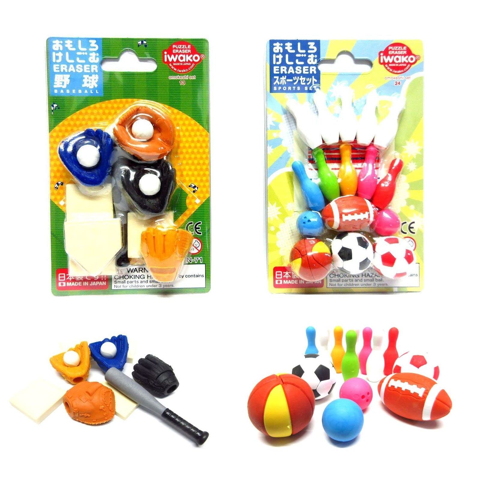 Amazon | ブリスターパック入り おもしろけしごむ スポーツ用品2